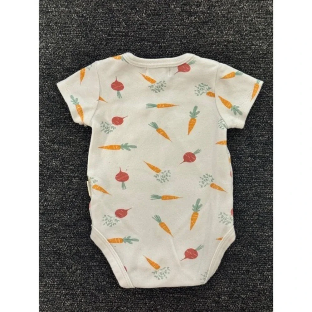 Rabbit Bear Baby Organic Cotton Set of 2 Bodysuits 0-3 Months Carrots Best Mommy